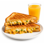 Jungle Cheese Grilled Sandwich with Juice