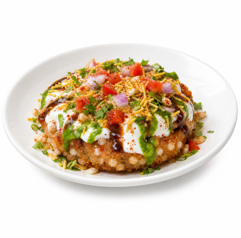 sabudana-tikki-chaat Sabudana Tikki Chaat - Image 1